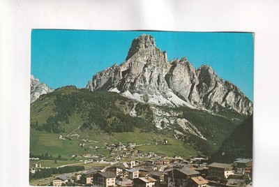 F7183) Ansichtskarte, CORVARA Südtirol Dolomiten Val Badia  Häuser Berge