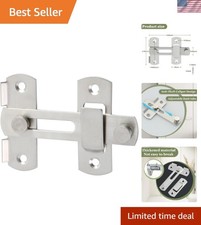 Heavy-Duty 4-Inch Brushed Nickel Gate Latch - Stainless Steel Security Solutions