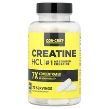 Creatine HCl, 72 Capsules (750 mg per Capsule)