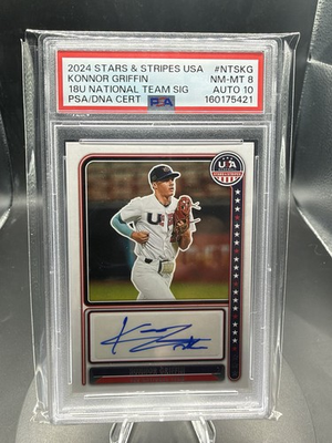 #ad Panini 2024 Stars amp; Stripes Konnor Griffin NTS KG RC Auto PSA 8 Auto 10 $135.00