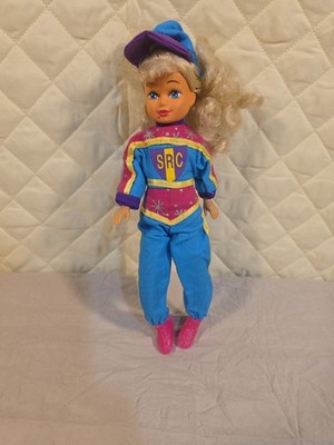 vintage 1990 Kid Kore doll  SRC themed jumpsuit and hat.