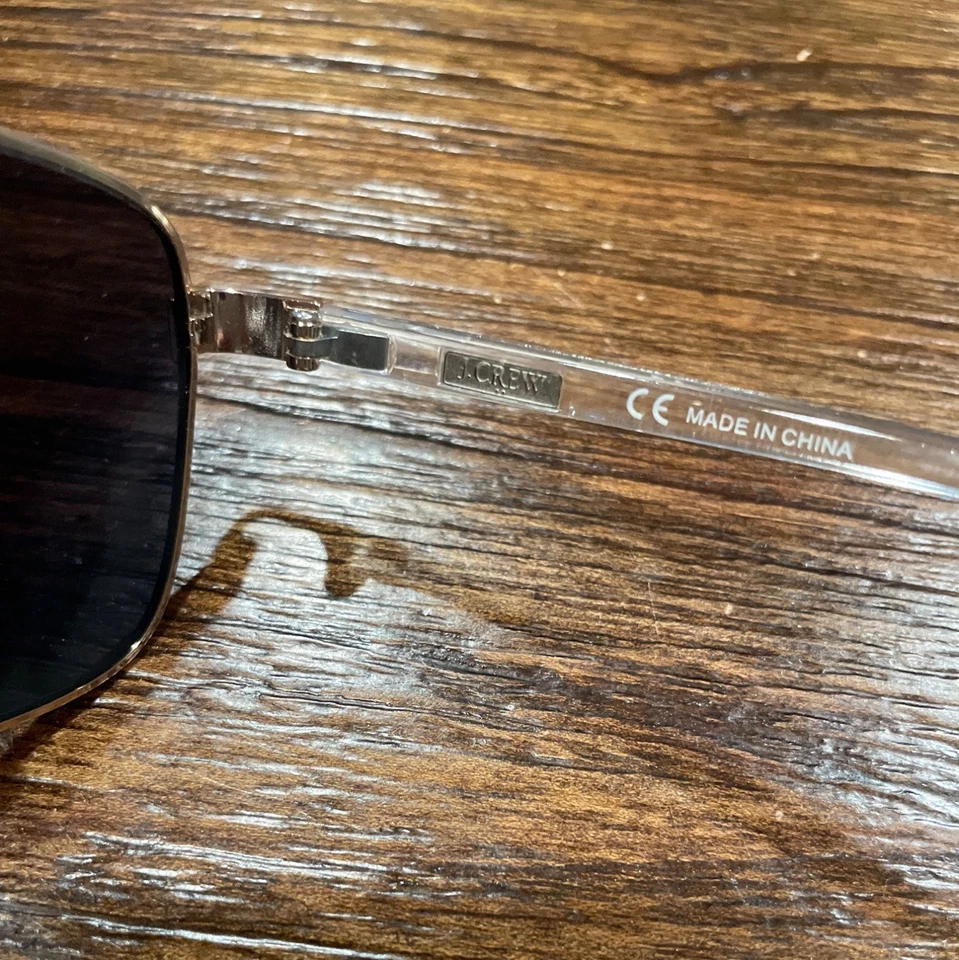 Gafas de sol de aviador de marco cuadrado para hombre J.Crew Factory metal dorado AW971 Foto 3 de 4