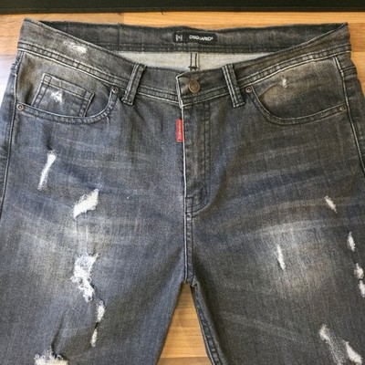 Dsquared2 Men's Black Distressed Jeans W36 Designer Denim Red Tab (1)