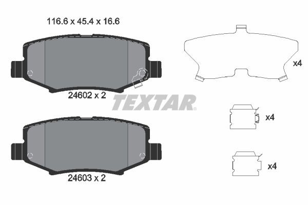 Textar Textar BremsbelÄGe Hinten Dodge Nitro 2.8 3.7 4.0 Jeep Cherokee Wrangler-image