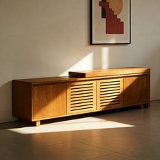 Mid-Century Modern Extendable TV Stand Media Console TV Entertainment Cabinet