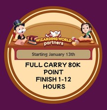 Wizarding World Partners Event MONOGO Full Carry 80K Point Fast Service