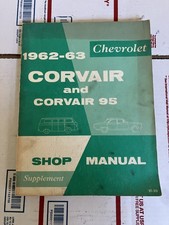 1962-1963 Corvair And 95 Shop Manual Supplement Oem Chevrolet Repair Service