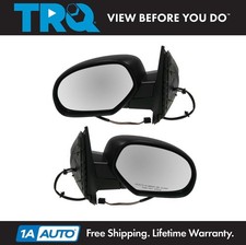 Trq Side View Mirrors Power Heated Textured Black Lh Rh Pair Set For Chevy