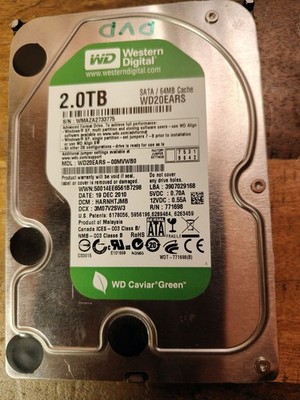 WDC WD20EARS-00MVWB0 Western Digital WD Caviar Green 2TB