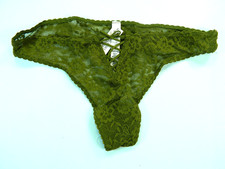 NWT Victoria's Secret THE LACIE Lace-Up Bow Thong Panty Medium