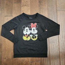 Disney Mickey and Minnie Youth Heathered Graysweater Pullover Sweater READ