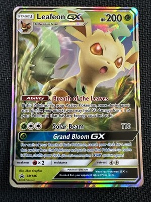 Pokémon TCG Leafeon GX Sun & Moon Ultra Prism PROMO NM