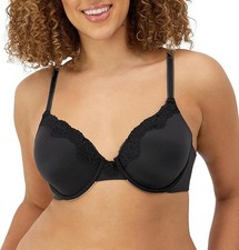 Maidenform E4504 Women's Comfort Devotion Embellished Bra, Black, Size 36D