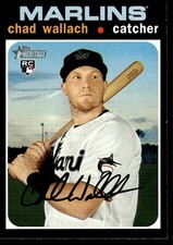 2020 Topps Heritage Chad Wallach Rookie Miami Marlins #507