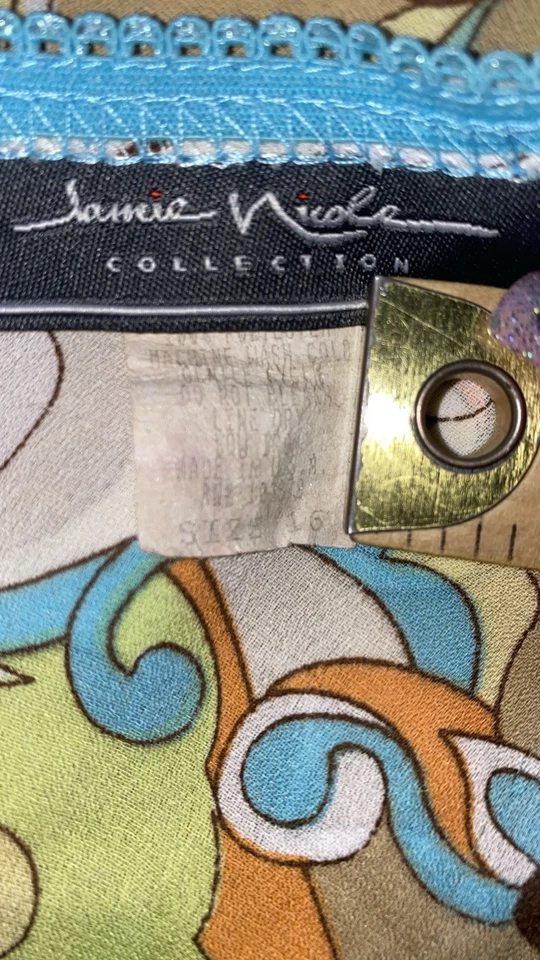 Y2K 90-х женщин многоцветный Swirl кукла женская кокетка Kawaii Топ размер 16 - Изображение 3 из 4