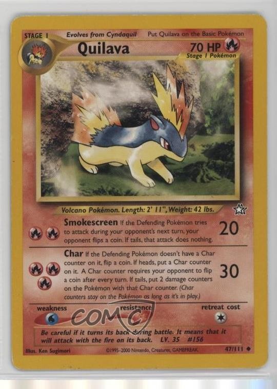 Quilava Pokemon Neo Genesis #47 2000