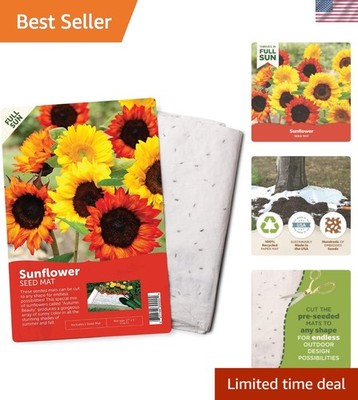 Eco-Friendly 17'' x 5' Seed Mat for Easy Flower Garden Creation Outdoors