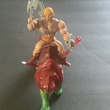 Vintage MOTU He-Man & Battle Cat Complete Masters Of The Universe Mattel 1981