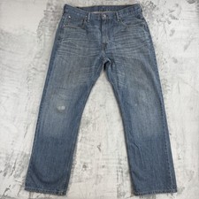 Levi’s 569 Men’s Loose Straight Blue Jeans W36 L34 Relaxed Fit Faded Denim