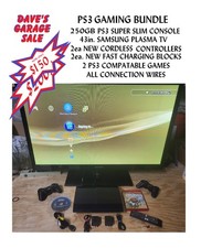 PS3 SUPERSLIM CONSOLE & SAMSUNG PLASMA TV BUNDLE - $150