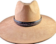 Faux Black Alligator hatband leather print adjustable Western cowboy cowgirl