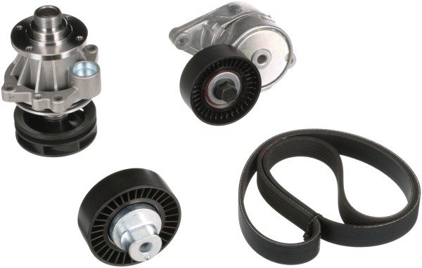 Water Pump & Aux Belt Kit fits BMW 523 E39 2.5 98 to 00 Drive Gates Quality New - Image 5