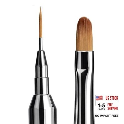 Premium Universal Handmade Nail Gel Brush with Interchangeable Tips   Double