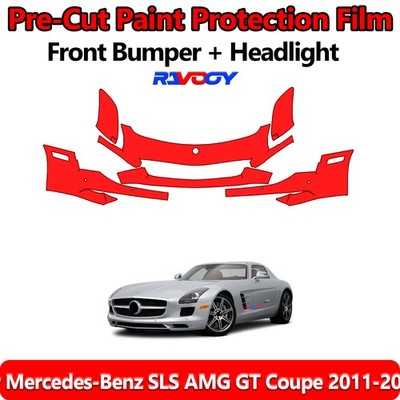  PreCut Front Bumper PPF Kit Film For Mercedes-Benz SLS AMG GT Coupe 2011-2015
