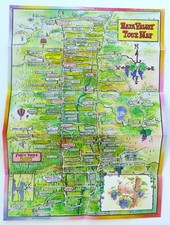Napa Valley Tour Map Brochure California Wine...