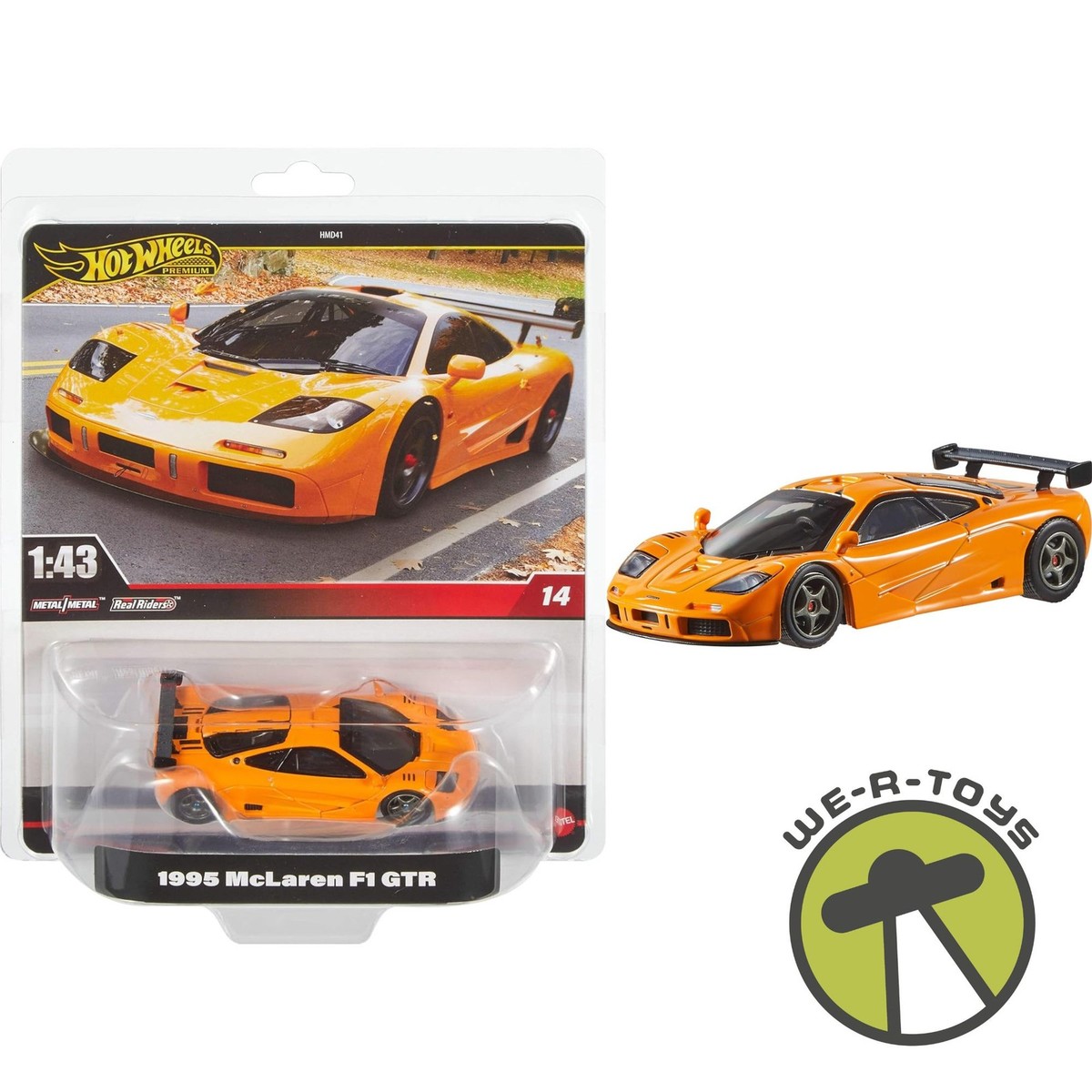 Hot Wheels Premium: 1/43 Scale 1995 McLaren F1 GTR Vehicle Mattel