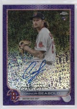 2022 Topps Chrome Rookie Purple Speckle Refractor /299 Connor Seabold Auto 0f5t