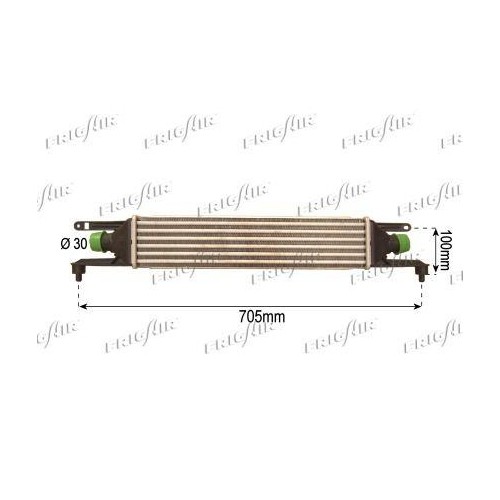 Échangeur Frigair 0704.3123 intercooler en alliage à haute dissipation