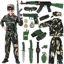 Kids Army Costume New Medium 5-7yr Halloween Costumes for Boys Military