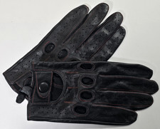 NOS Riparo Genuine Leather Touchscreen Full-Finger Driving Gloves SIZE: M