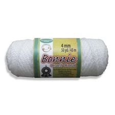 Pepperell Bonnie Macrame Craft Cord 4mmX50yd-White