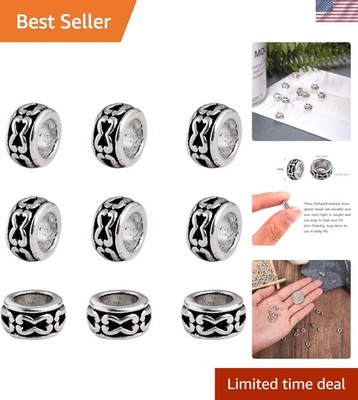 Durable Tibetan Antique Silver Beads - Large Hole, 6mm, Great for Jewelry Makers