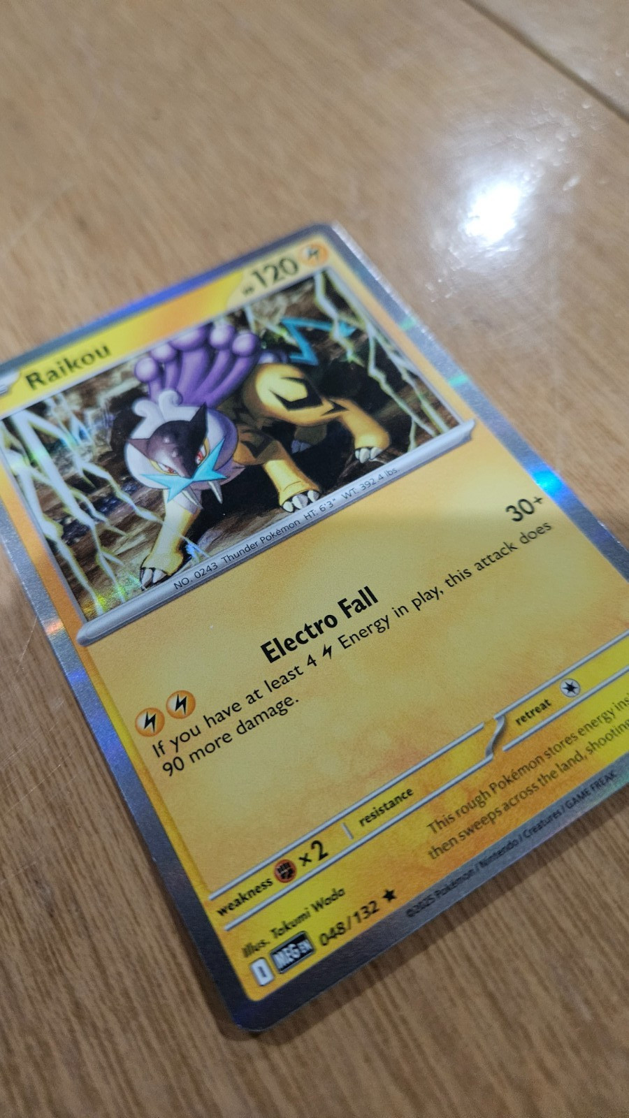 Raikou 48/132 Holographic Pokemon card