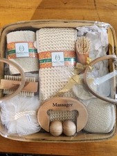 New Please Read Essential Design Spa Massager Kit Box 8-pc Bath and Body Set