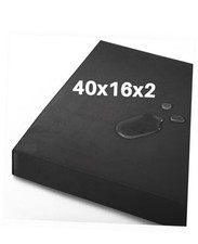 Bench CushionStrengthen Waterproof Outdoor 40x16x2 inches Black - Polyester