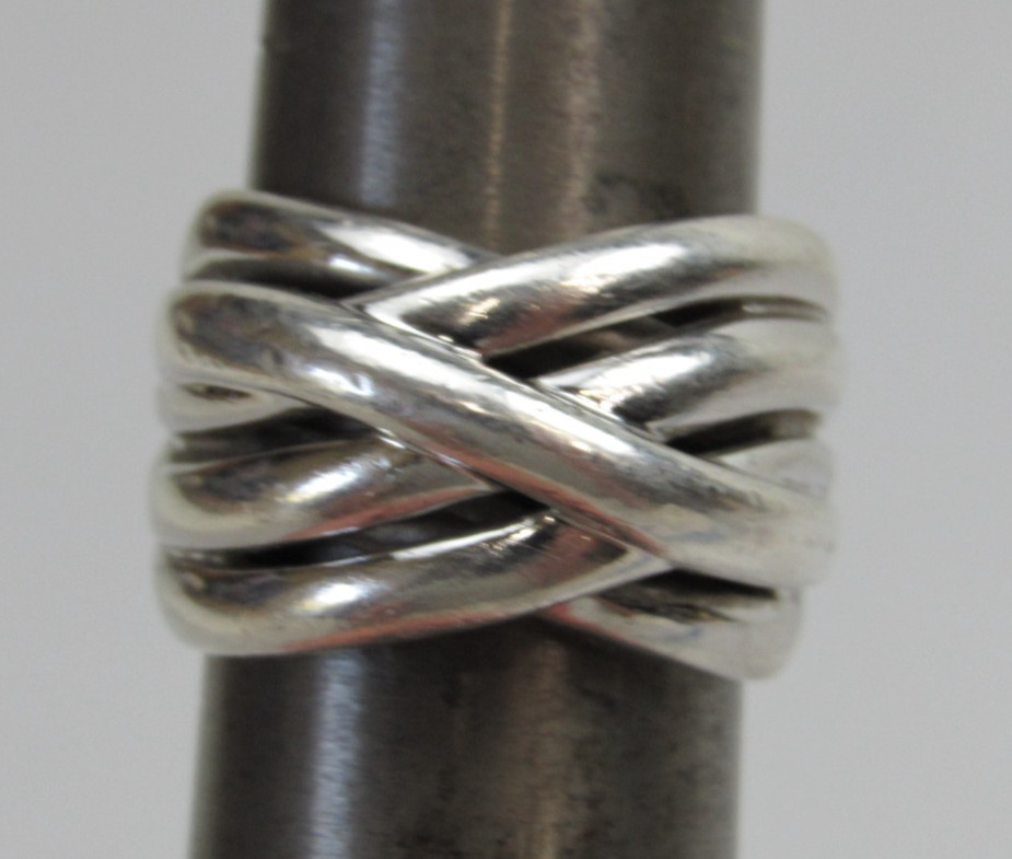 Ross-Simons Sterling Silver Ring Interlocking Wov… - image 2