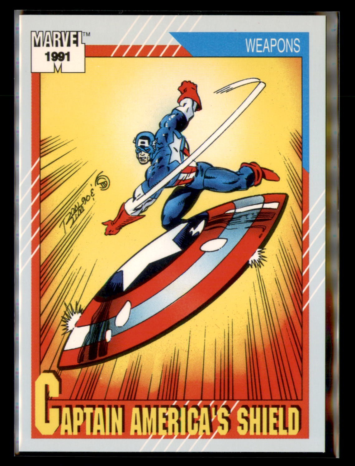 Captain America's Shield #127 Marvel 1991 Universe trading card — raw and PSA graded price guide