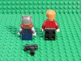 Lot 2 LEGO Minifigures Guardians of the Galaxy Star Lord + Rocket Raccoon WT34