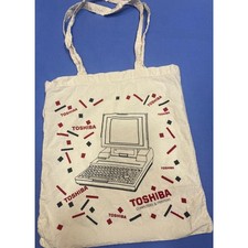 Vintage Toshiba Computers and Printers Graphic Totebag