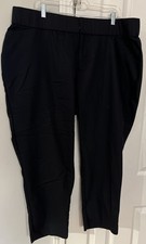 Catherines Modern Stretch Black Ankle Pants With Pockets Women Size 24W