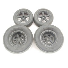 Team Associated 110 2wd Dr10 Drag Car Slick Tires 12mm Black Wheels 71072 71073