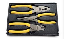 Caterpillar Cat Tools Usa By Snapon 3pc Plier Set 233-1639 Slip Needle Cutter Caterpillar Cat Tools Usa By Snapon 3pc Plier Set 233-1639 Slip Needle Cutter