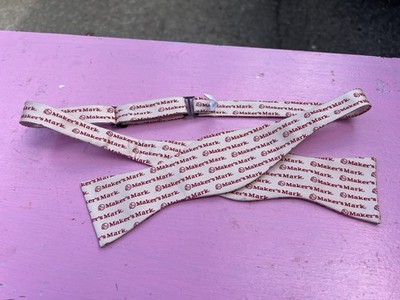 Makers Mark Men s Whiskey Bow Tie Red Logo Bar Tender Gag Gift