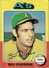 1975 Topps #613 Bill Parsons Oakland A’s