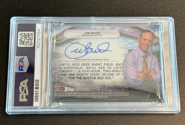 Topps 2025 Tribute Calling the Shot Dual Auto Ortiz/Buck #CTSDA-OB PSA 9 view 3