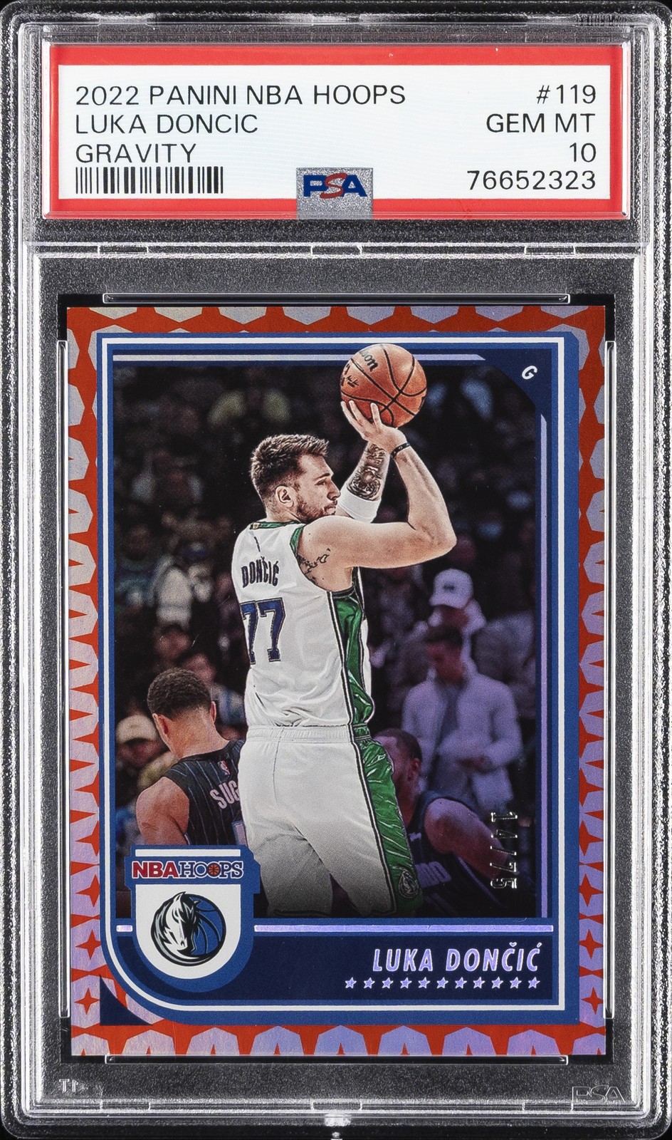 2022 PANINI NBA HOOPS GRAVITY #119 LUKA DONCIC 14/75 PSA 10